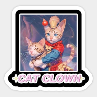 Cat Clown,Cat Joker,Cat Miaw Lover Sticker